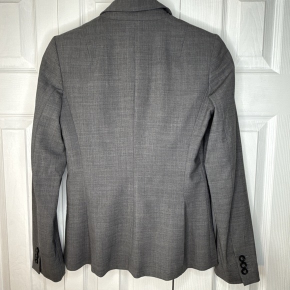 Banana Republic Women's Blazer 2 Gray Long Sleeve Two Button Wool Stretch Lined - Picture 4 of 9